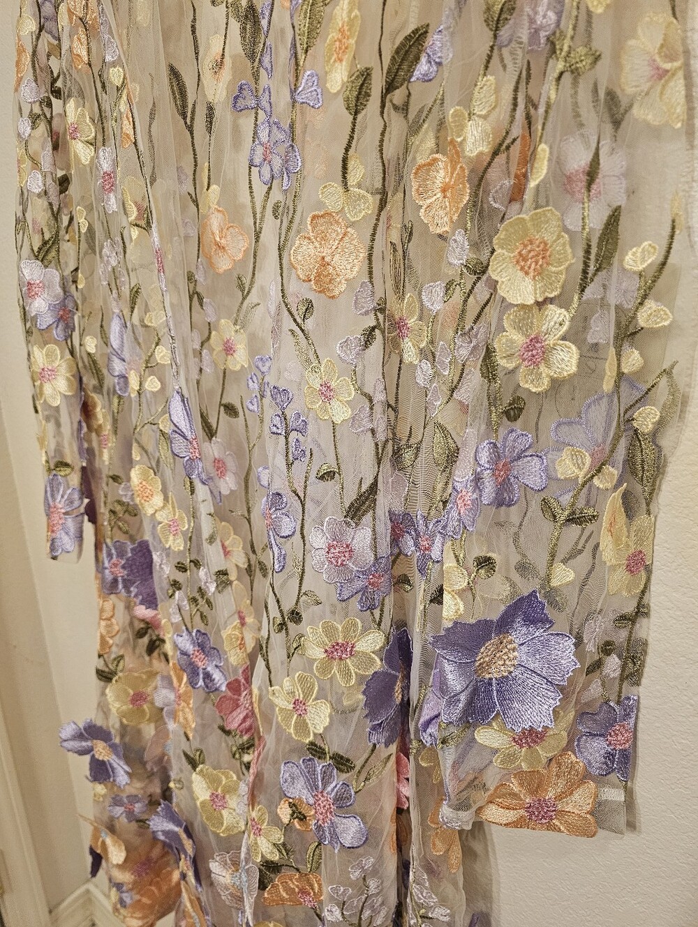 Floral Whisper Sheer Duster Woman - Picture 4 of 11